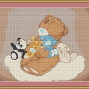 Teddy And Friends Cross Stitch Pattern