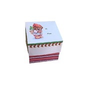 Teddy Bear Santa To From Gift Box Template Paper Craft PDF Instant Download