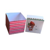 Teddy Bear Santa To From Gift Box Template Paper Craft PDF Instant Download