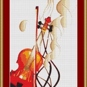 Violin Fantasy Cross Stitch Pattern