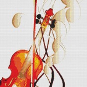 Violin Fantasy Cross Stitch Pattern