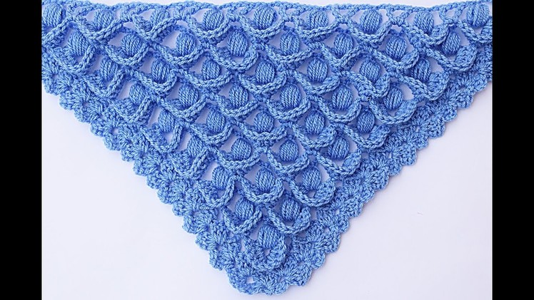 3D crochet stitch for shawl #crochet #majovelcrochet