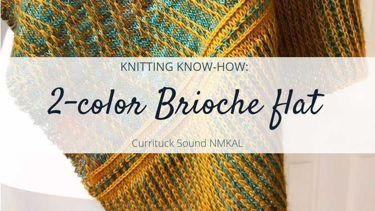 Brioche knitting tutorial: Working 2-color Brioche flat