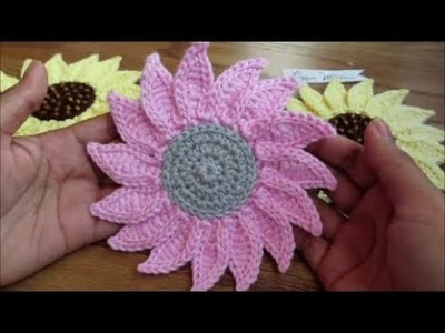 Crochet Big Sunflower Applique
