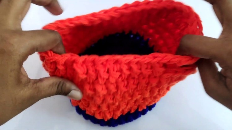 Crochet easy basket | crochet tamil | with english subtitle