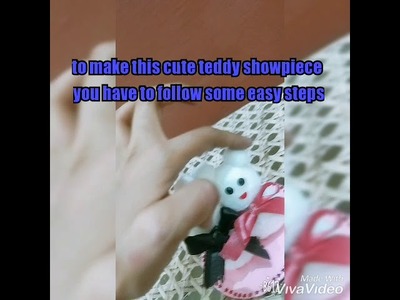 Easiest craft of cotton teddybear showpiece