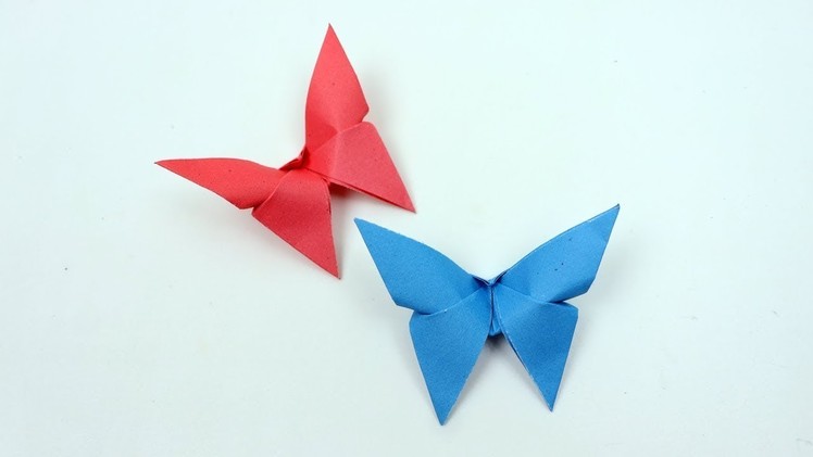EASY PAPER BUTTERFLY PAPER ORIGAMI CRAFT|HOW TO MAKE PAPER BUTTERFLY WITH COLOUR PAPER