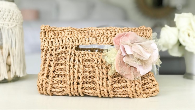 How To Crochet A Clutch Purse. Learn The Basketweave Stitch FPDC BPDC