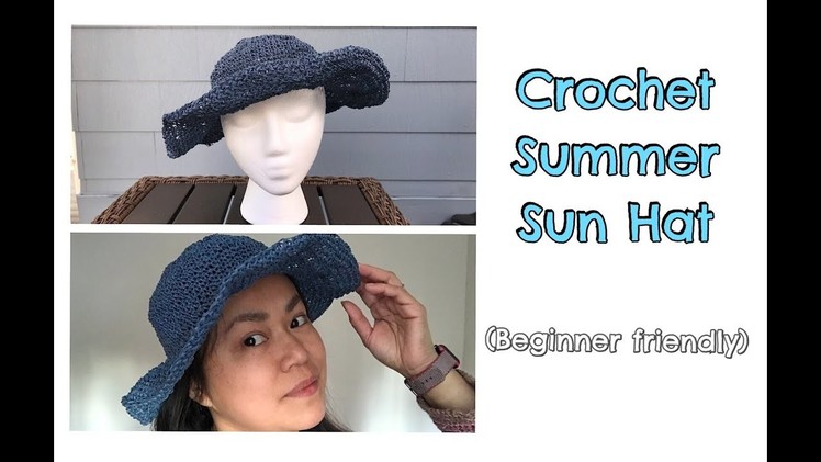 How to Crochet Summer Sun Hat (Easy)