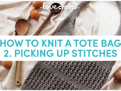 How to Knit a Market Tote Bag ???? | Picking up stitches