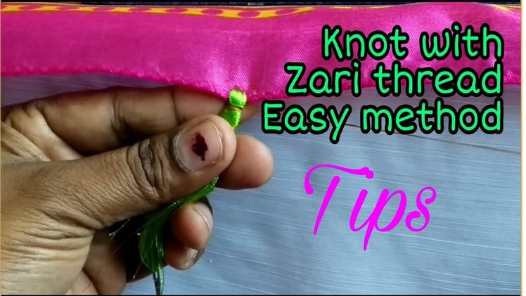How to knot kuchu with zari thread- tips and tricks