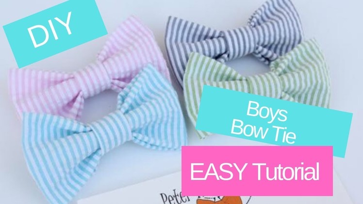 How To Make A Bow Tie | How To Make A Boys Bow Tie | DIY Boys Clip on Bow Tie