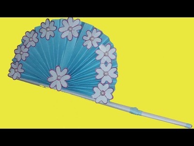 How to make a hand fan with art paper | Tip Tap