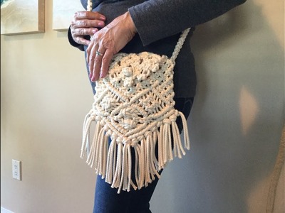 HOW TO - MAKE A MACRAME BAG WITH SHOULDER STRAP - full step by step tutorial