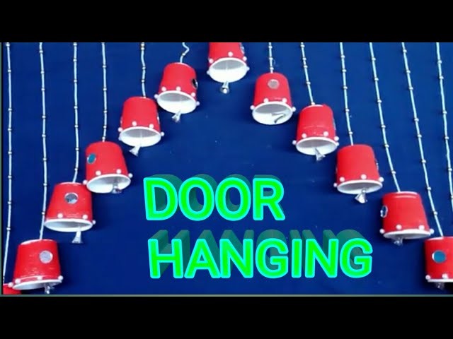 How To Make Beautiful Door.Wall Hanging With Disposable Tea Cups || Best Out of Waste | #jhumar