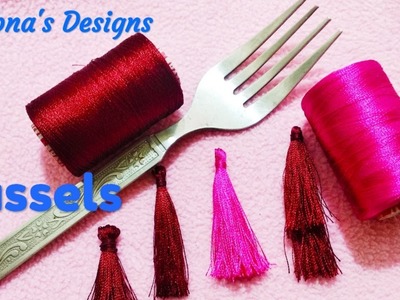 How To Make Beautiful Silk Thread Tassels At Home. DIY. Jewellery Making. Shabna's Designs