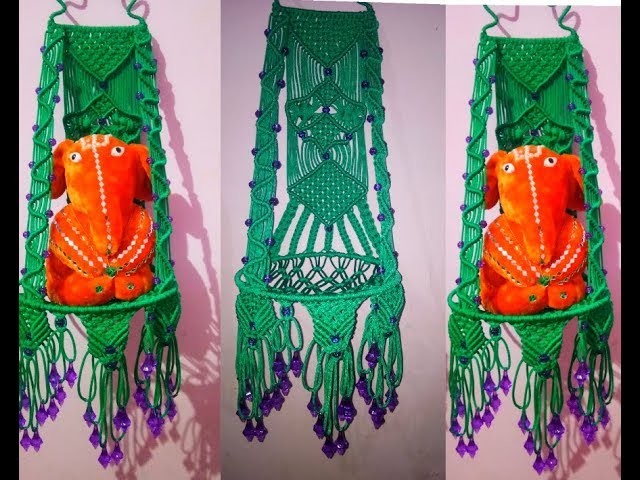 How to make macrame teddy jhula new design at home