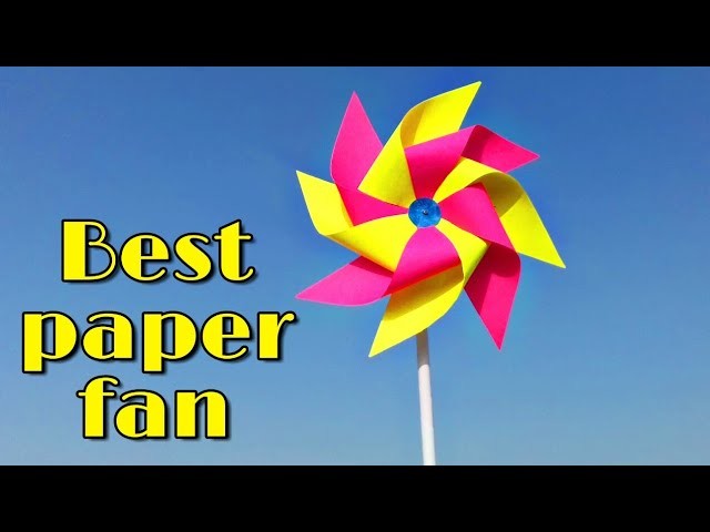 How to make paper fan ; how to make paper windmill ; paper toy fan for kids;fair toy