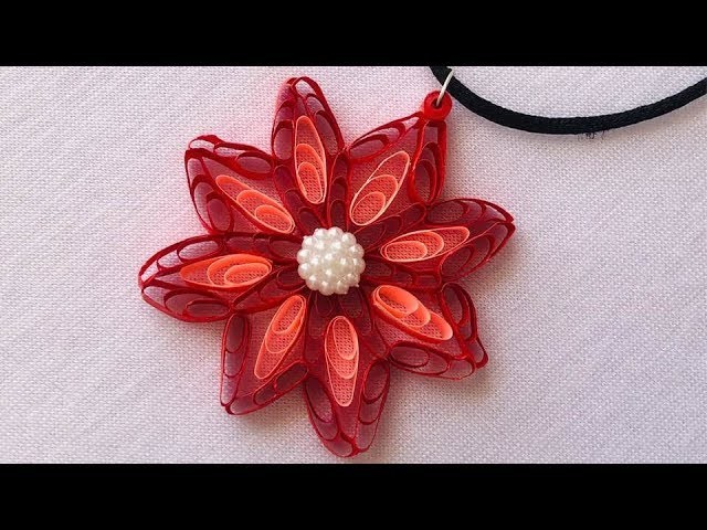 How To Make Paper Quilling Pendant At Home | Quilling Jewelry Making | Creative V