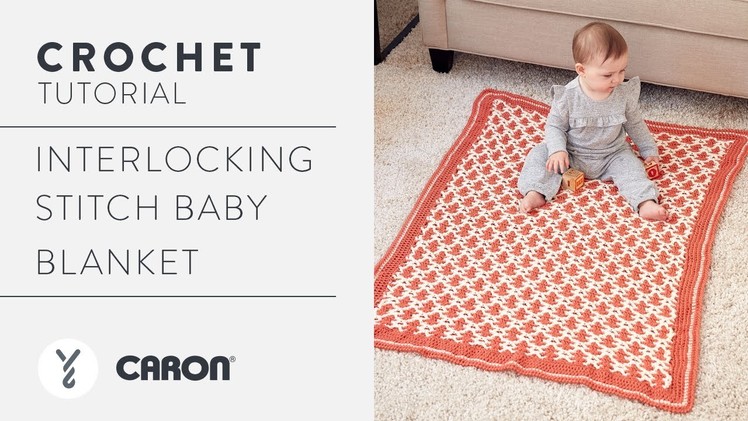 Mosaic Stitch Crochet Baby Blanket | Interlocking Stitch Tutorial