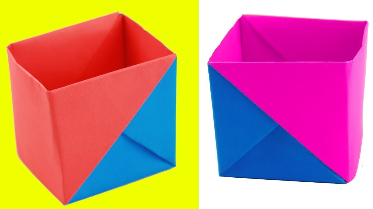 [NO GLUE Paper crafts] How to Make a Strong Box from Paper | Origami | Soam Crafts