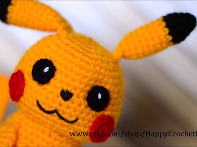 Pokemon Pikachu and Pokeball. Crochet pattern. Tutorial