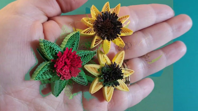 QUILLING FOR BEGINNERS. SUPER EASY QUILLED FLOWER TUTORIAL. DIY. FLOARE QUILLING