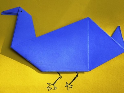 Simple Paper duck - how to make paper duck - paper origami