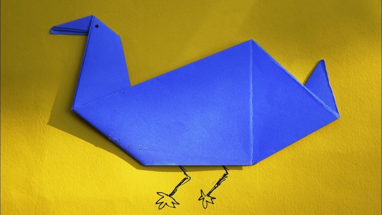 Simple Paper duck - how to make paper duck - paper origami