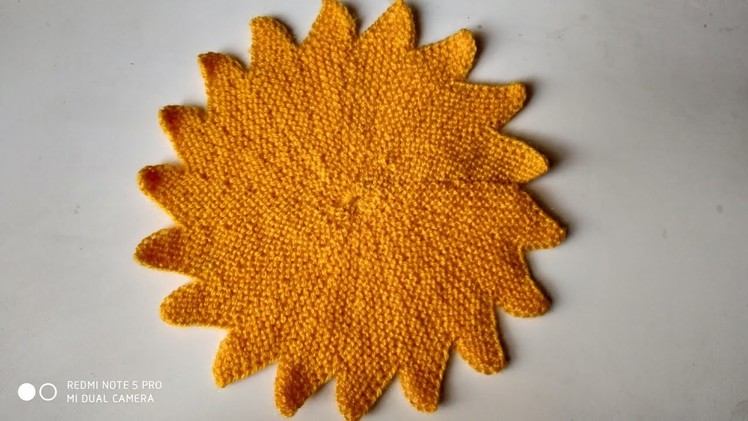 Table mat. door mat. thalposh knitting design