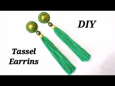 Tassel Earrings | 5 Minute DIY  | How Easy To Make Tassel Earrings With Polymer Clay and Thread