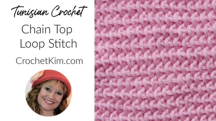 Tunisian Crochet Chain Top Loop Stitch Left Handed Tutorial by Kim Guzman