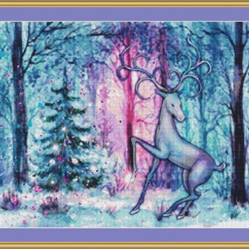 Christmas Deer Cross Stitch Pattern