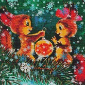 Decorating The Tree Cross Stitch Pattern