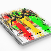Ethnic Shimmer - A5 Notebook. Black background. Original artwork by Livz.