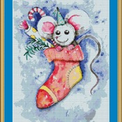 Mouse Stocking Cross Stitch Pattern