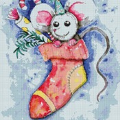 Mouse Stocking Cross Stitch Pattern