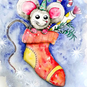 Mouse Stocking II Cross Stitch Pattern