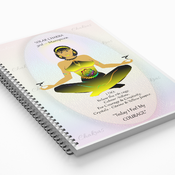 SOLAR CHAKRA - Yellow - Journal / Notebook Gift Set with Affirmation & FREE Matching Bookmark - Manipura - Original Spiritual Artwork.