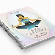 THROAT CHAKRA - Blue - Journal / Notebook Gift Set. Throat Chakra Affirmation, Information & FREE Matching Bookmark - Vishudda Artwork.