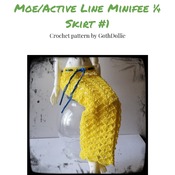 PATTERN: 1/4 BJD Moe/Active Line Minifee Skirt #1 by GothDollie