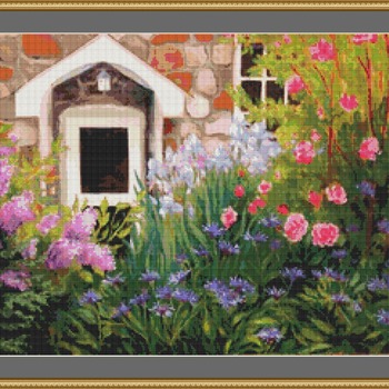 Back Door Garden Cross Stitch Pattern