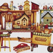 Bird Boxes Cross Stitch Pattern