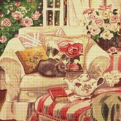 Cat In A Chair Cross Stitch Pattern