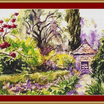 Garden Shed Cross Stitch Pattern