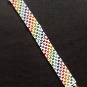 Handmade Rainbow White Twill Stripes Bracelet Jewellery