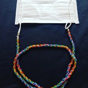 Handmade Spiral Colourful Rainbow Glasses Facemask Chain Jewellery