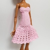 PATTERN: 17 inch EAH/MHD/BjD Cocktail Sundress Crochet Dress by GothDollie