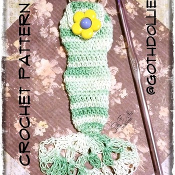 PATTERN: Crochet Mermaid Tail Balm Holder Keychain by GothDollie