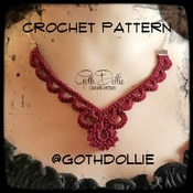 PATTERN: Filigree Crochet Necklace by GothDollie